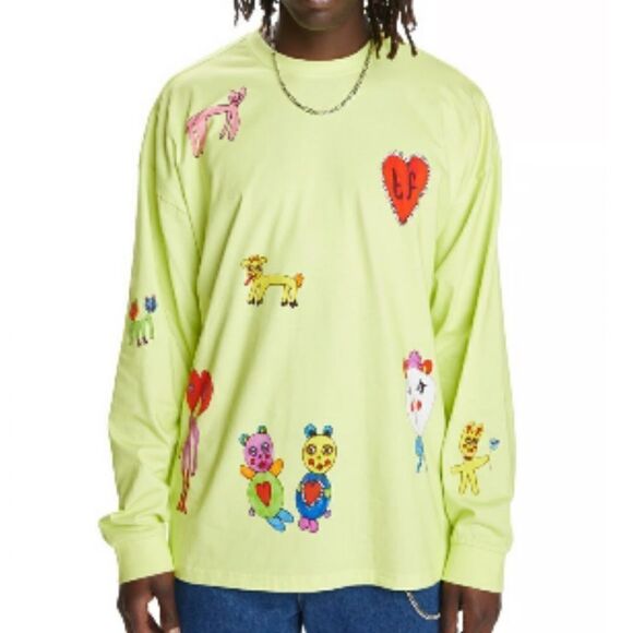 TEDDY FRESH x KAT ROSE Long Sleeved Bright Yellow Shirt Unisex Medium - Picture 1 of 7